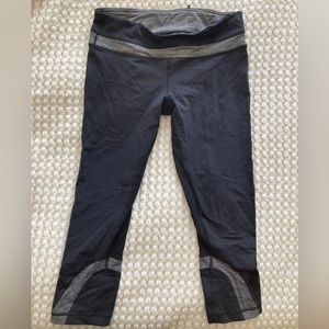 Lululemon Inspire running leggings crops black grey